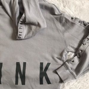 PINK CROPPED HOODIE